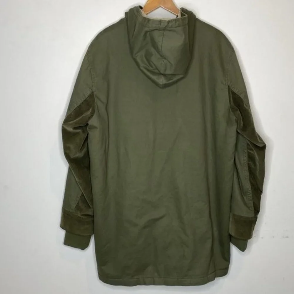 True Religion Green Hooded Parka Jacket: Size Extra Large